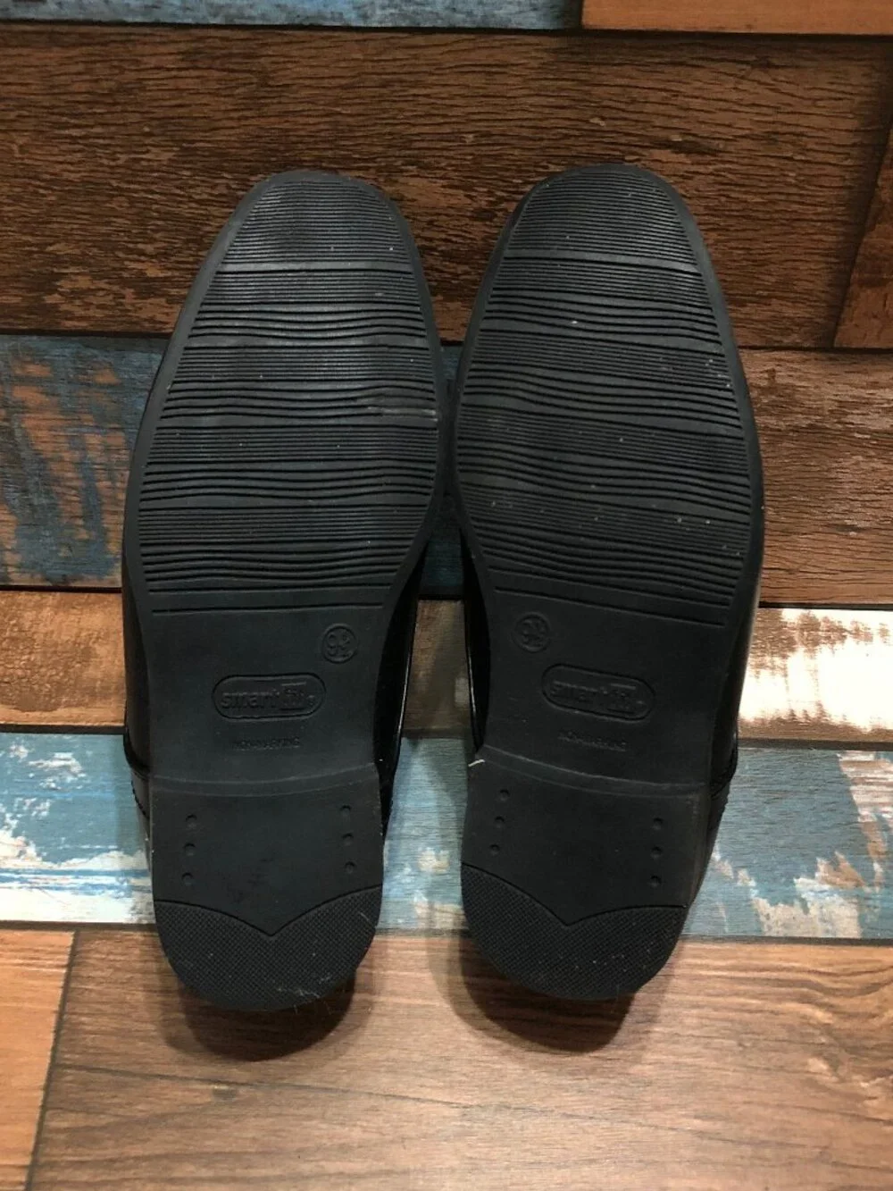 SmartFit Oxfords Black Dress Shoes Boys Toddlers Size 9.5